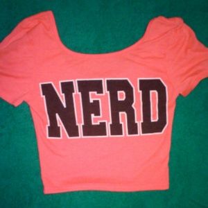 Charlotte Russe "Nerd" Crop Top