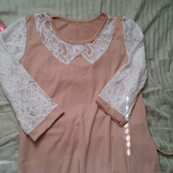 Sweet Lolita Pink Lace Mini Shift Dress Japan - Picture 1 of 3
