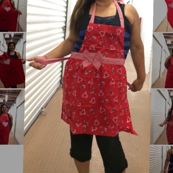 Heart print apron - Picture 1 of 4