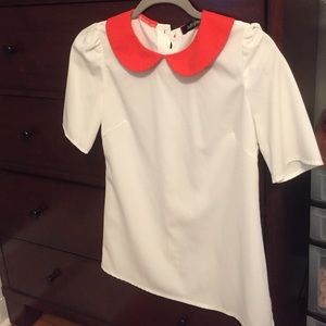 Orange Peter Pan collar
