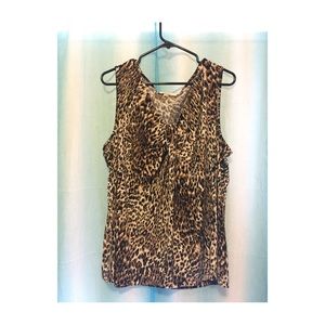 Leopard/cheetah print tank top