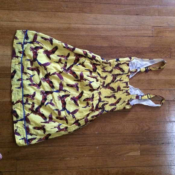 Yellow Sundress with Parrot Print - Picture 2 of 3