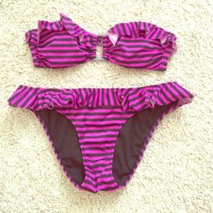 Victoria's Secret purple and black bathing suit