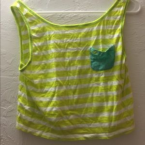 Striped Hollister crop tank