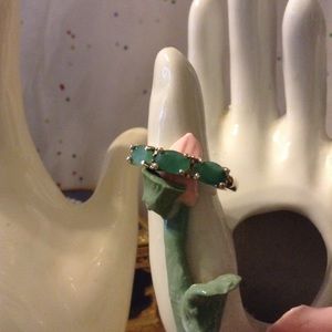 3 GENUINE EMERALD STERLING SILVER RING💚💚💚