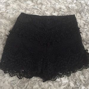 Urban Outfitters black crochet shorts