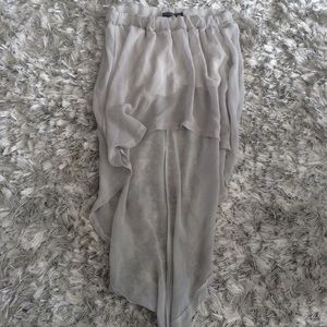 Brandy Melville light gray high-low skirt