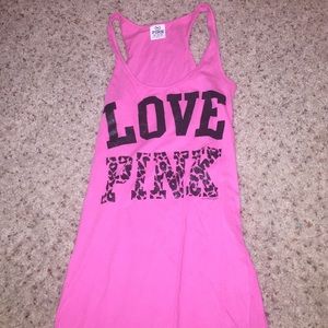 Pink racerback tank