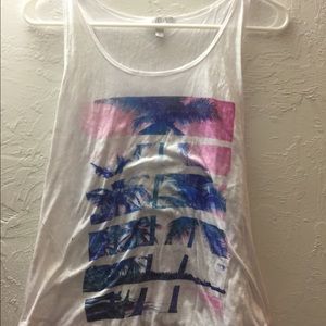 Striped Palm tree tank top