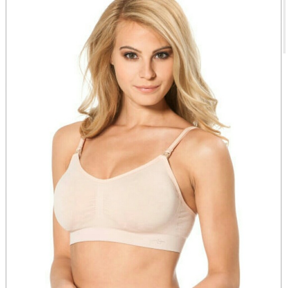 Jessica simpson seamless nursing bra in rose/nude