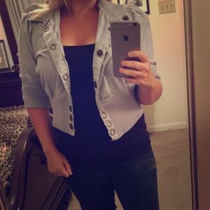 Cropped military jacket