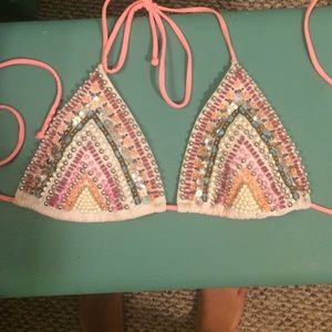 Very cute beaded VS bathing suit top
