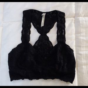 Free People Black Lace Bralette