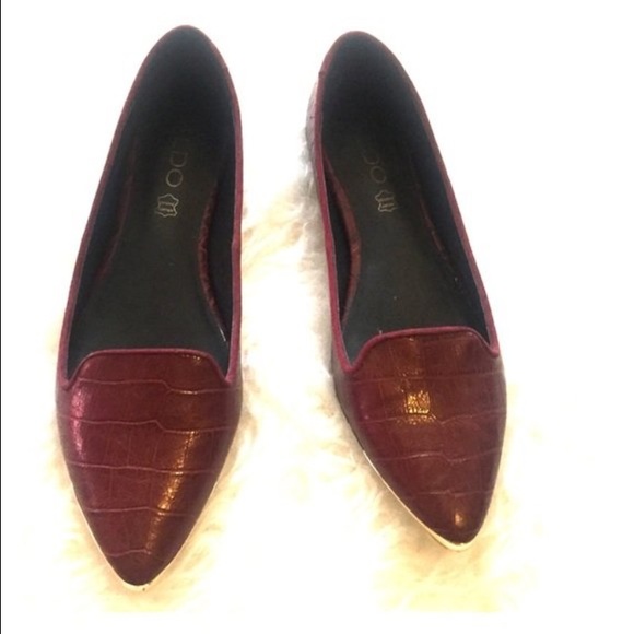 ALDO Burgundy Flats / 7