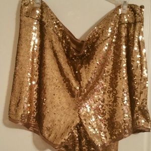 plus size sequin shorts
