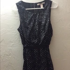 Black polka dot dress