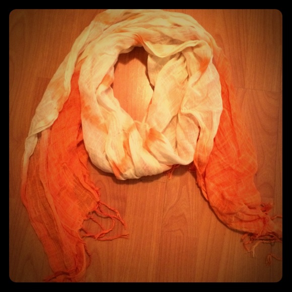 Orange ombré scarf