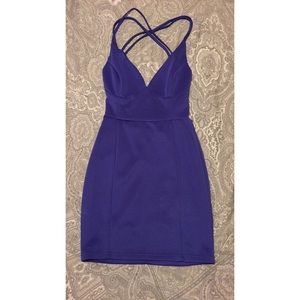 Charlotte Russe Blue Cross Back Dress