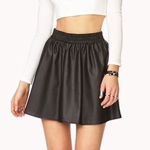 Black Forever 21 Leather Skirt