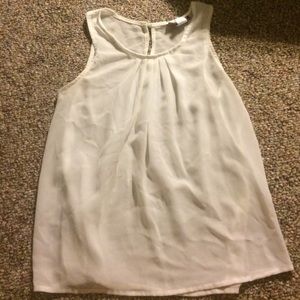 White chiffon top