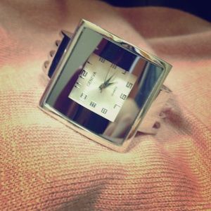 Silver bracelet watch