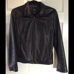Black leather jacket