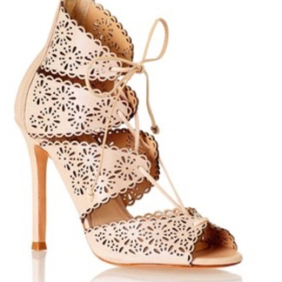 Shultz laser cut lace up shootie