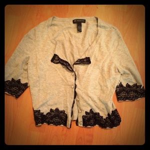 INC International Concepts grey sweater shrug