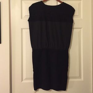 Black sweater dress.