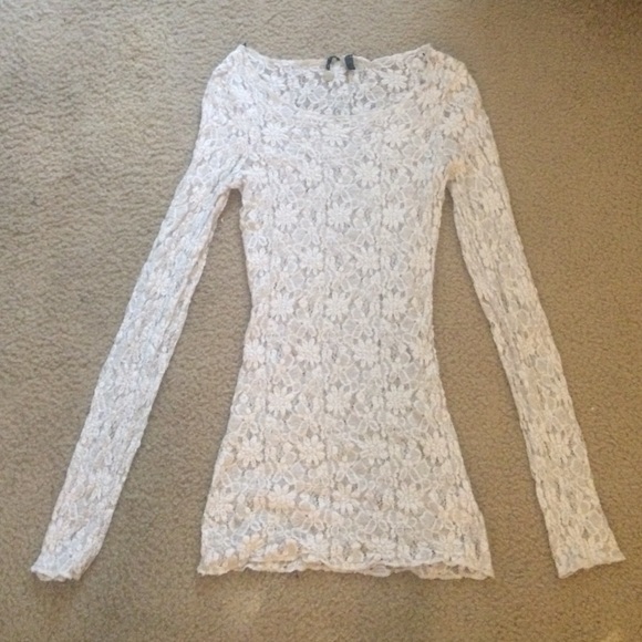 Buckle Tops - BKE Boutique Lace Long Sleeve Top