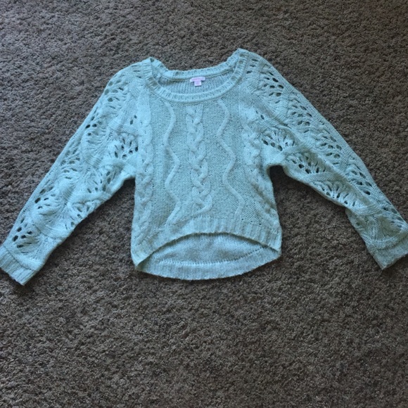 Mint green knit sweater