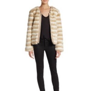 5/48 By SAKS Soft Faux Chinchilla Fur Coat