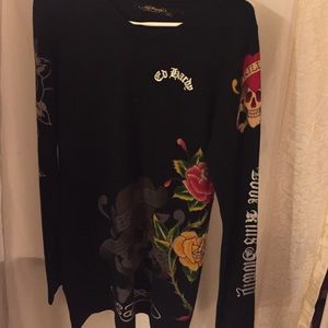 Ed Hardy sweater tunic size large