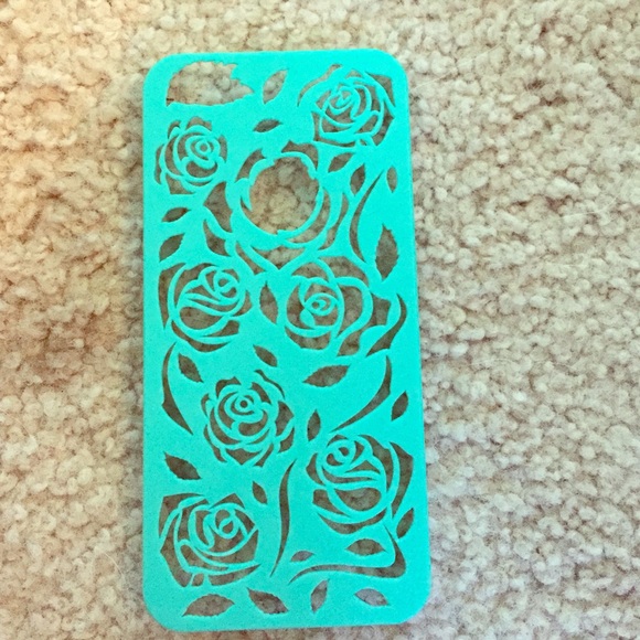 Turquoise flower iPhone case
