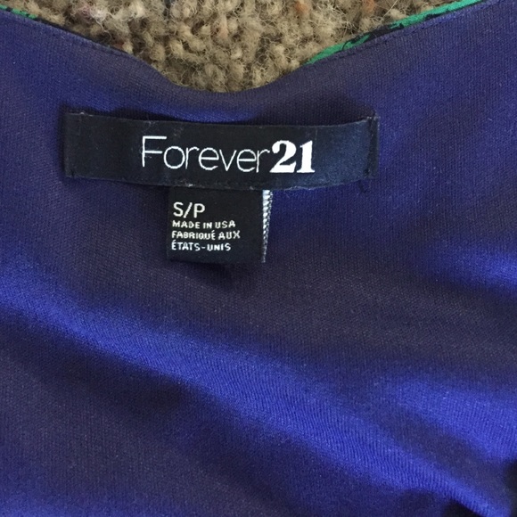 Navy blue and green dress - Picture 2 of 2