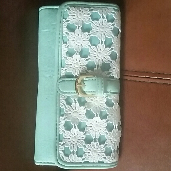 Mint green wallet