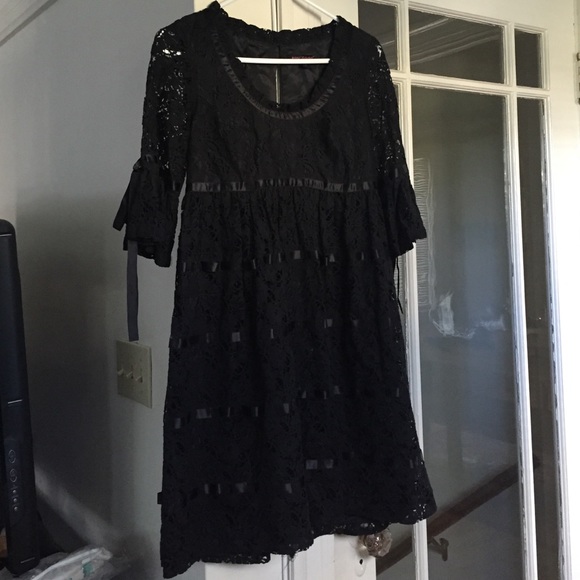 Black Ribbon & Lace Babydoll dress