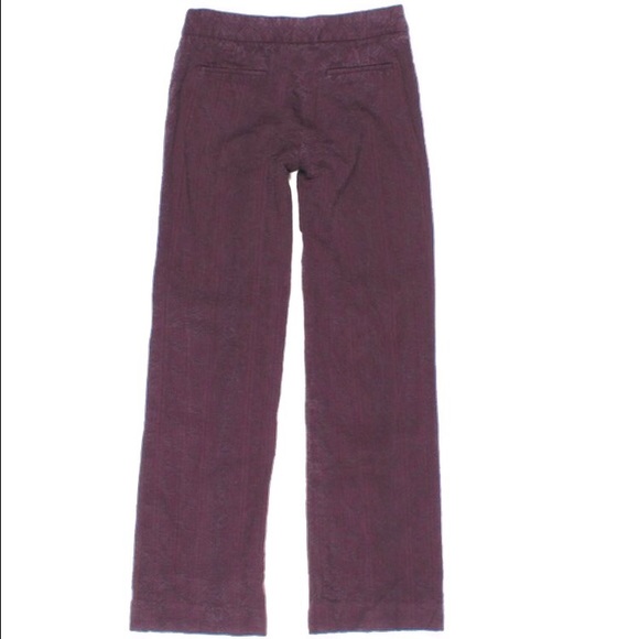 ELIE TAHARI Textured Fabric Stretch Pants Purple 6 - Picture 8 of 9