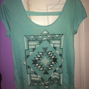 Blue tribal shirt