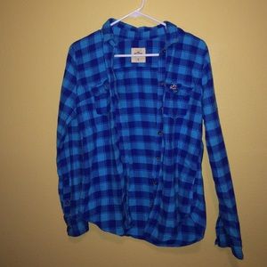 Blue Hollister Flannel