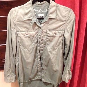 Madewell green chambray