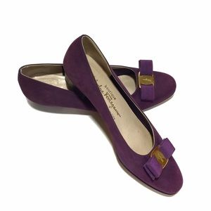 Salvatore Ferragamo 'Varina' Suede Flats