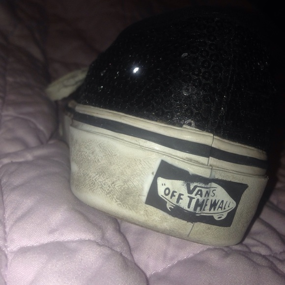 Black sequin vans woman's 7 - Picture 4 of 4