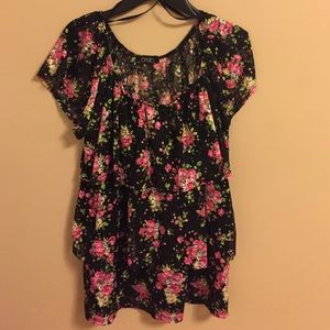 Deb lace flower blouse