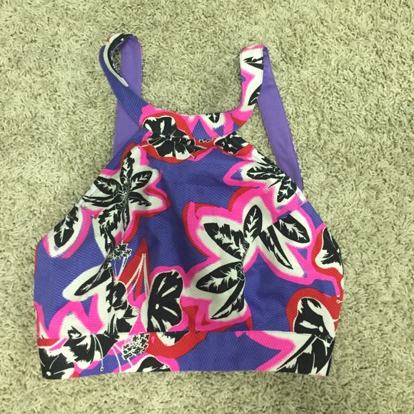 🌷SOLD🌷 Nasty Gal Electric Palm Crop TOP