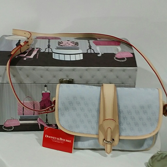 *Authentic Dooney & Bourke NWT baby blue and tan