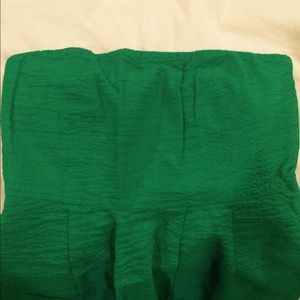 Kelly Green Gauze strapless dress. Brand new