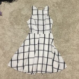 NWT Abercrombie Plaid Laceup Dress