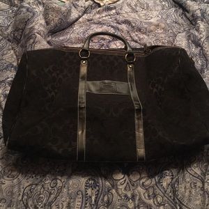 Coach black duffle bag large