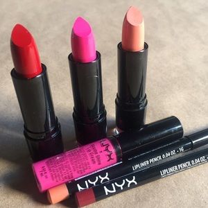 NYX Lipstick Makeup Cosmetics Bundle NEW